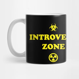 Introvert Zone Antisocial Hazard Funny Mug